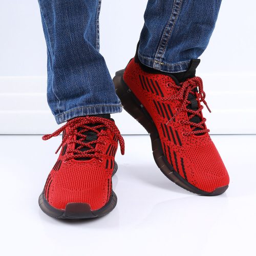 Férfi piros-fekete sportcipő