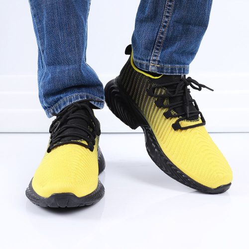 Férfi sárga-fekete sportcipő
