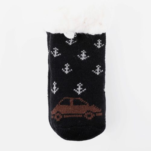 Autós téli bundás gyermek zokni