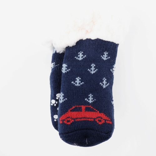 Autós téli bundás gyermek zokni